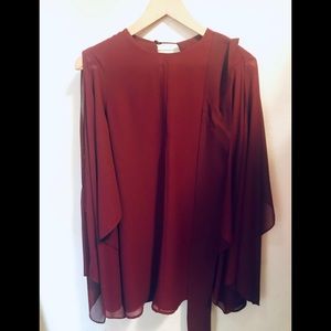 Keepsake short dress size small in wine/ burgundy